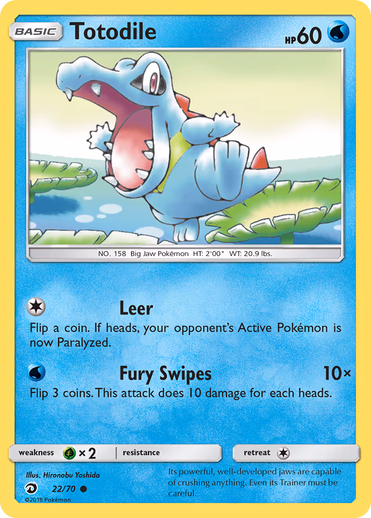 Totodile 22/70 Pokemon card
