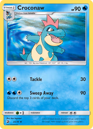 Croconaw 23/70 Pokemon card