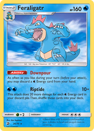 Feraligatr 24/70 Pokemon card