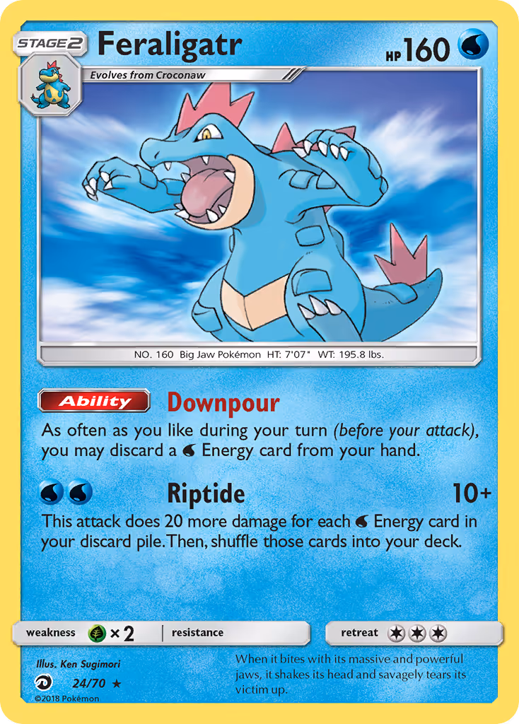 Feraligatr 24/70 Pokemon card