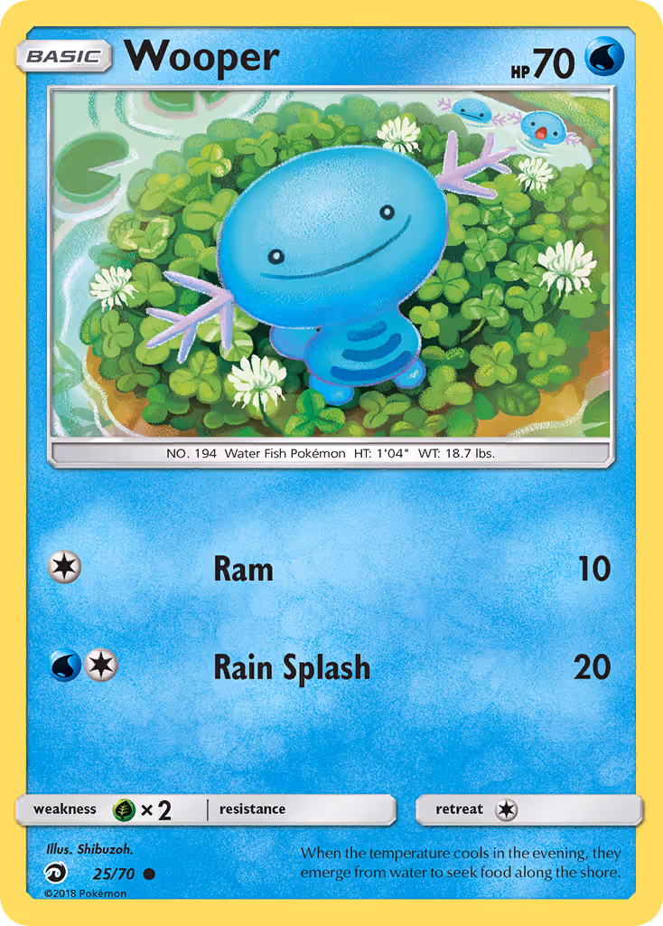 Wooper 25/70 Pokemon card