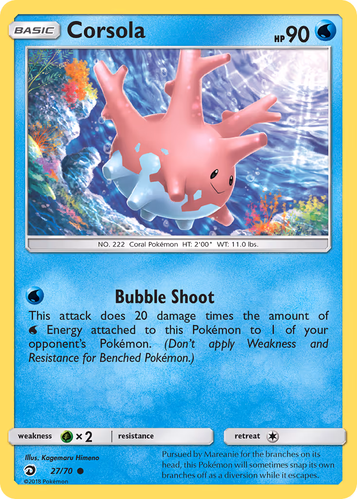 Corsola 27/70 Pokemon card