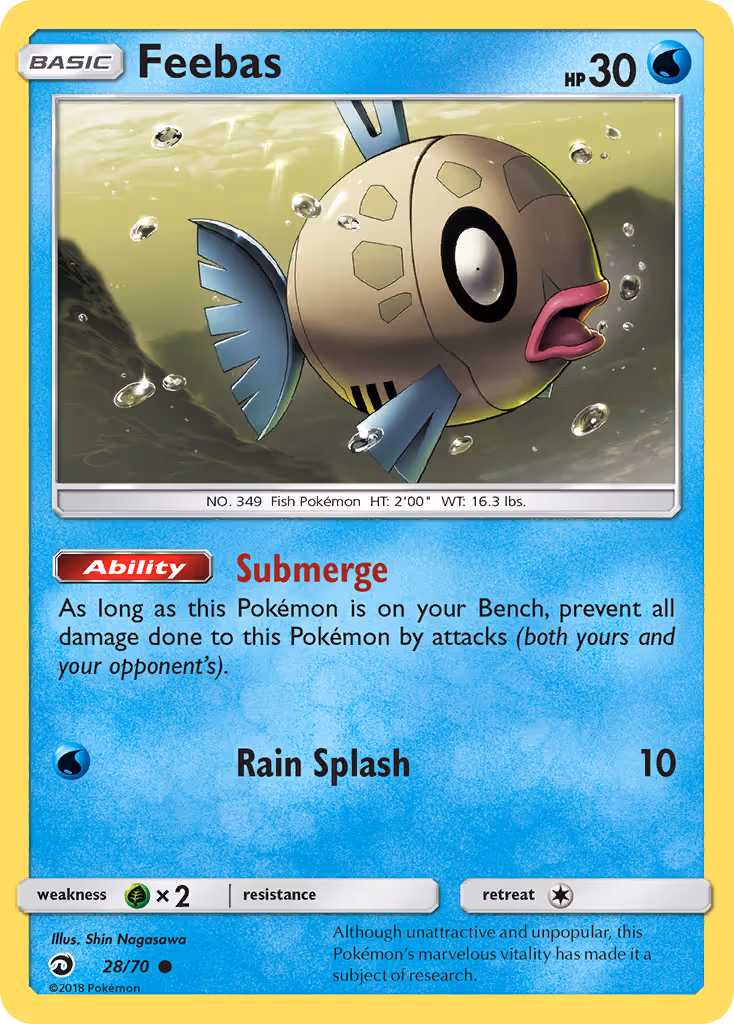 Feebas 28/70 Pokemon card