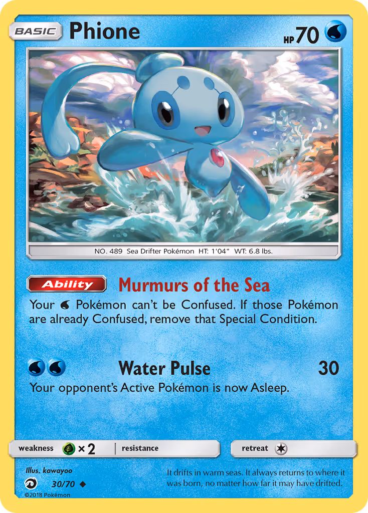 Phione 30/70 Pokemon card