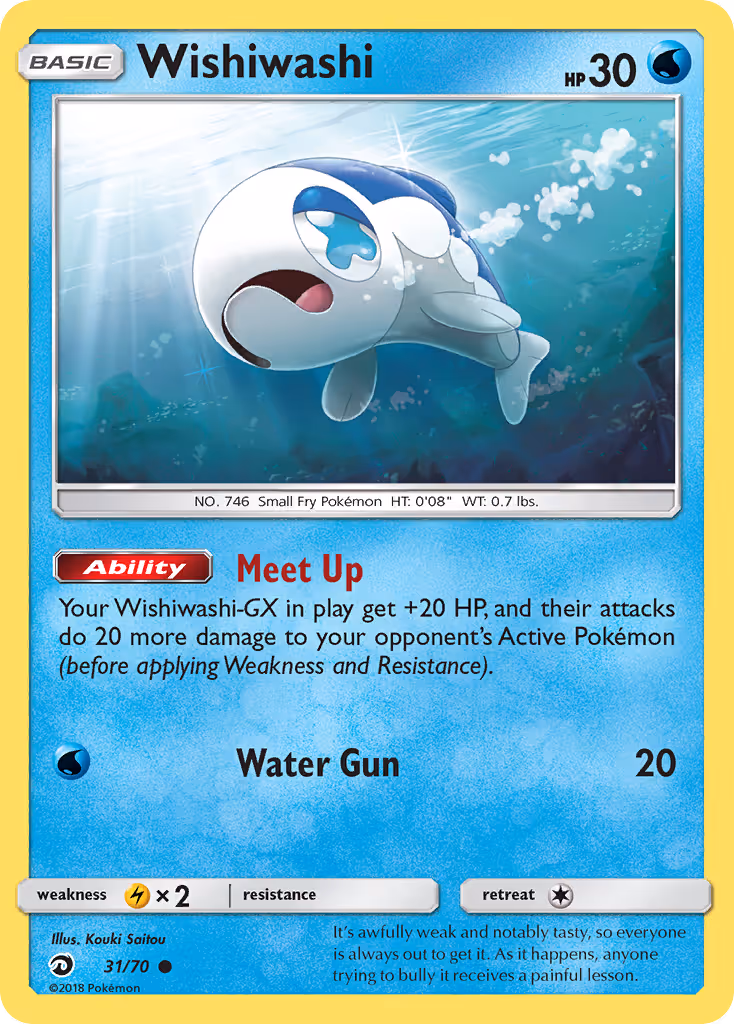 Wishiwashi 31/70 Pokemon card