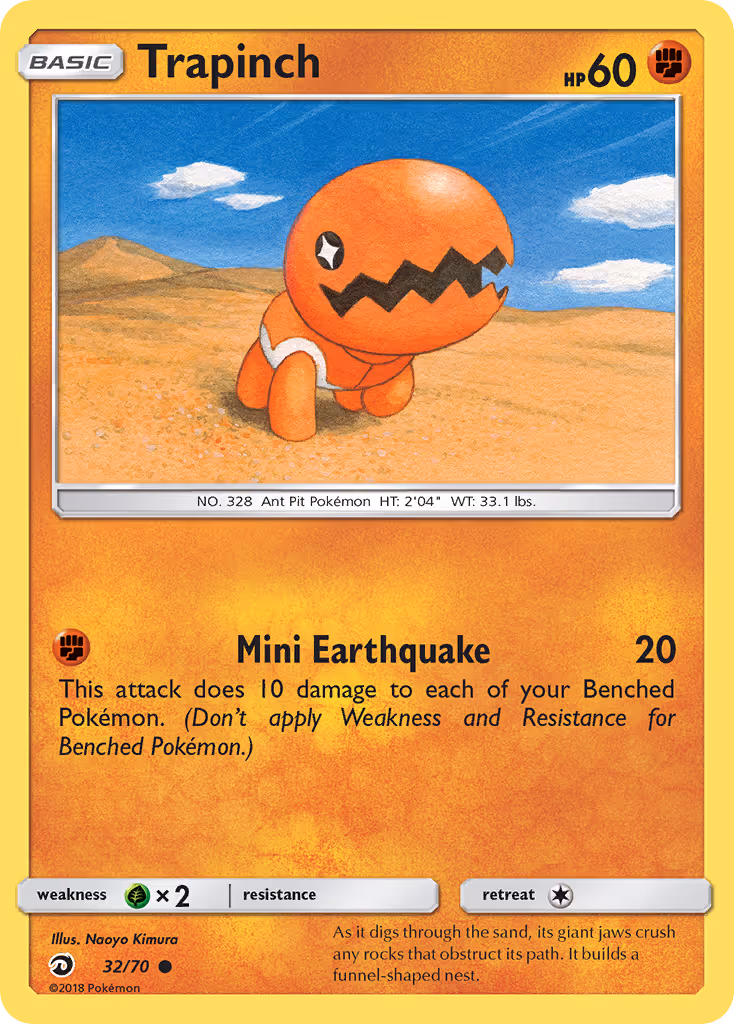 Trapinch 32/70 Pokemon card