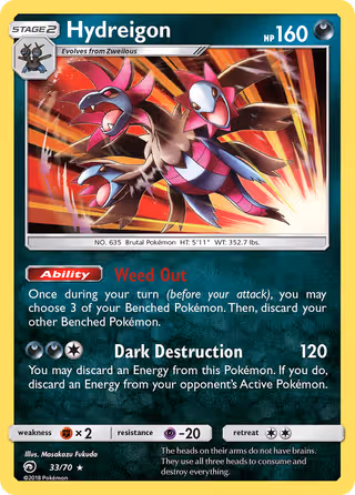 Hydreigon 33/70 Pokemon card