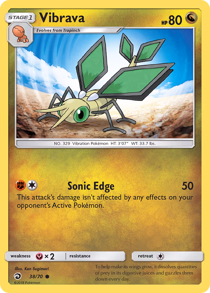 Vibrava 38/70 Pokemon card