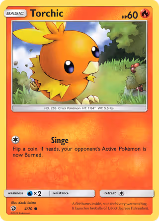 Torchic 4/70 Pokemon card