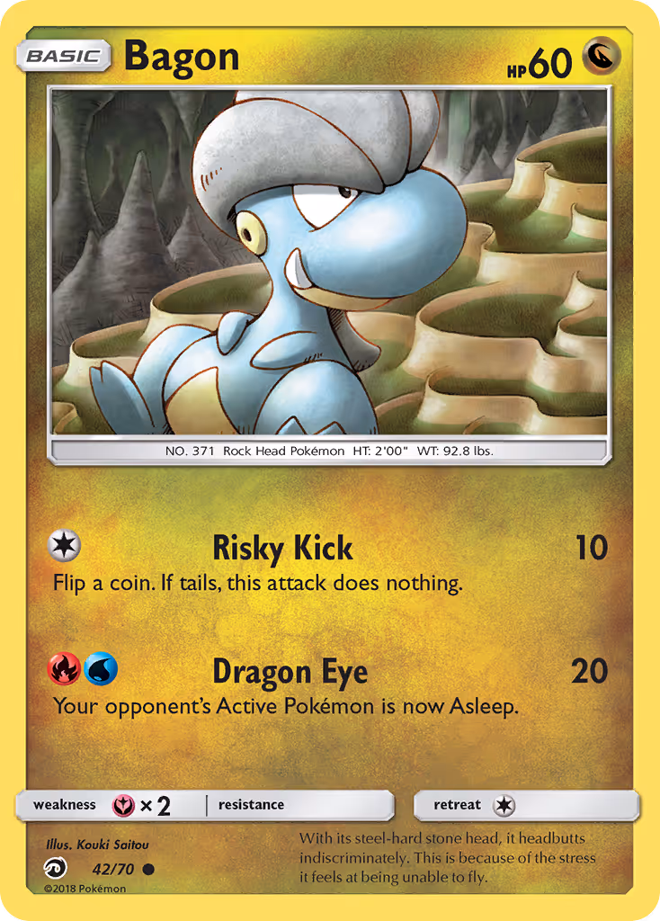 Bagon 42/70 Pokemon card