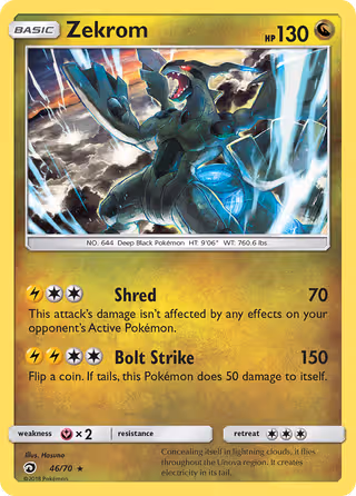 Zekrom 46/70 Pokemon card