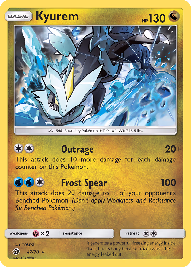 Kyurem 47/70 Pokemon card