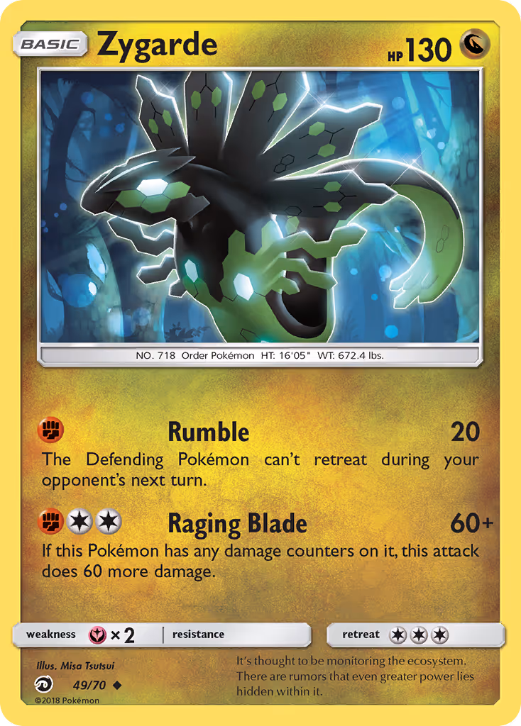 Zygarde 49/70 Pokemon card