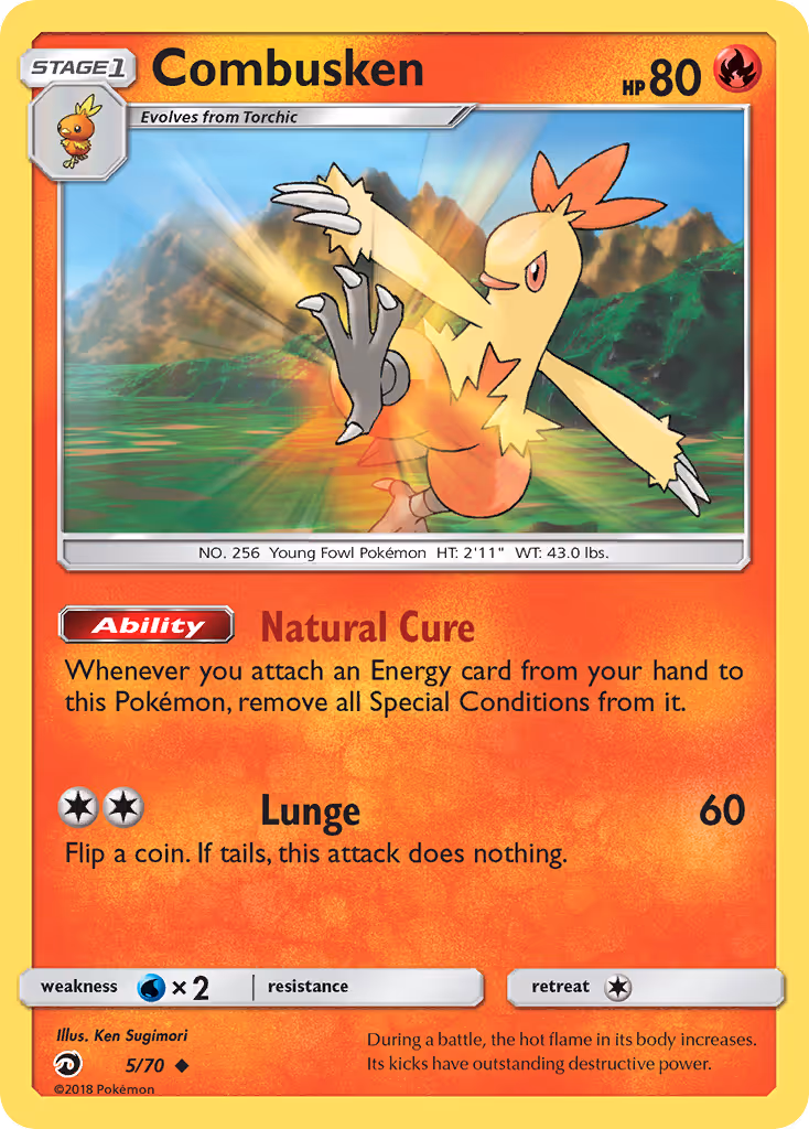 Combusken 5/70 Pokemon card