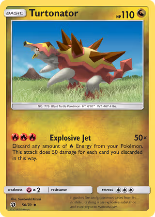 Turtonator 50/70 Pokemon card