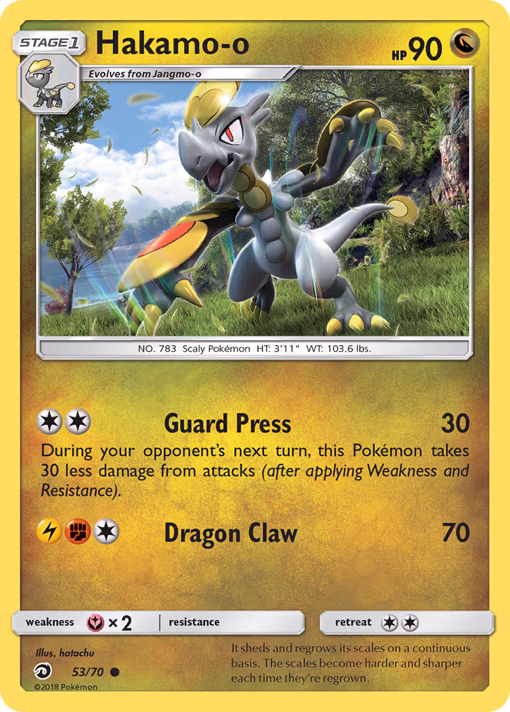 Hakamo-o 53/70 Pokemon card