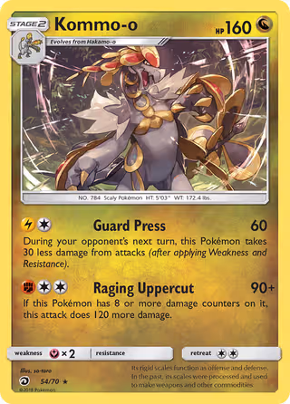 Kommo-o 54/70 Pokemon card