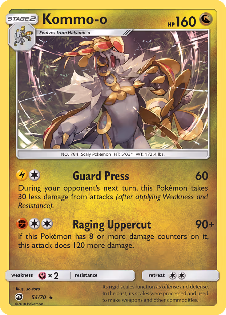 Kommo-o 54/70 Pokemon card