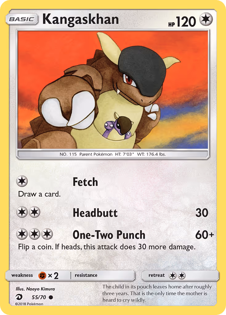 Kangaskhan 55/70 Pokemon card