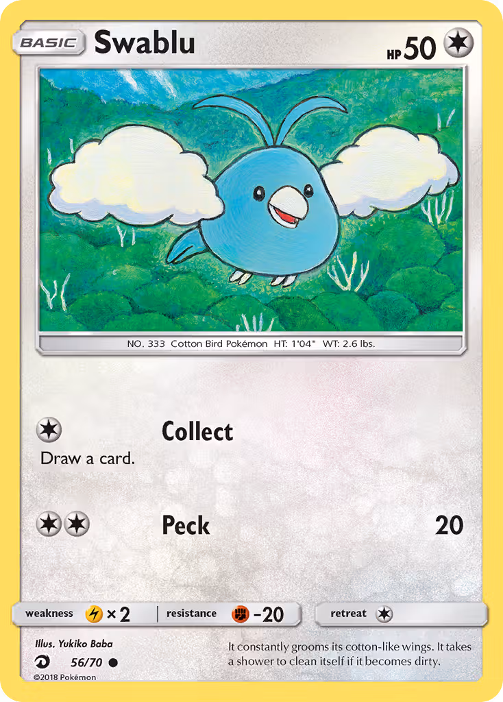 Swablu 56/70 Pokemon card