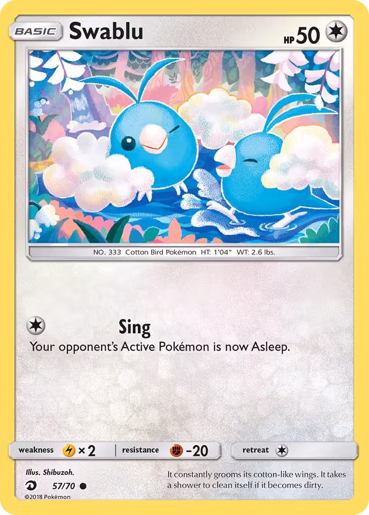 Swablu 57/70 Pokemon card