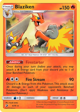 Blaziken 6/70 Pokemon card