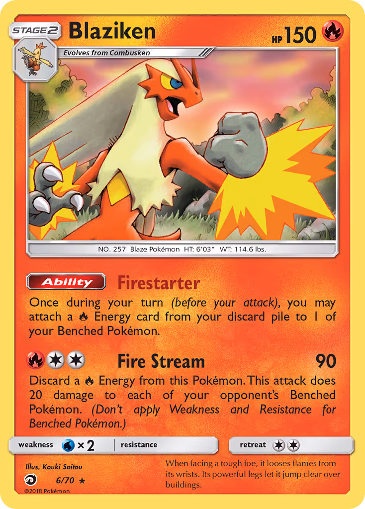 Blaziken 6/70 Pokemon card