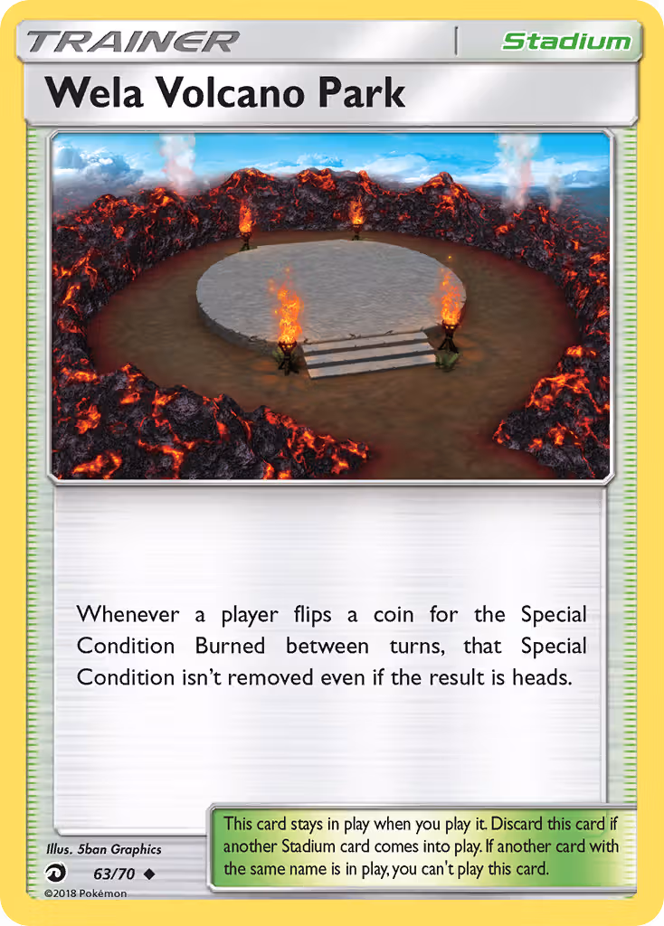 Wela Volcano Park 63/70 Pokemon card