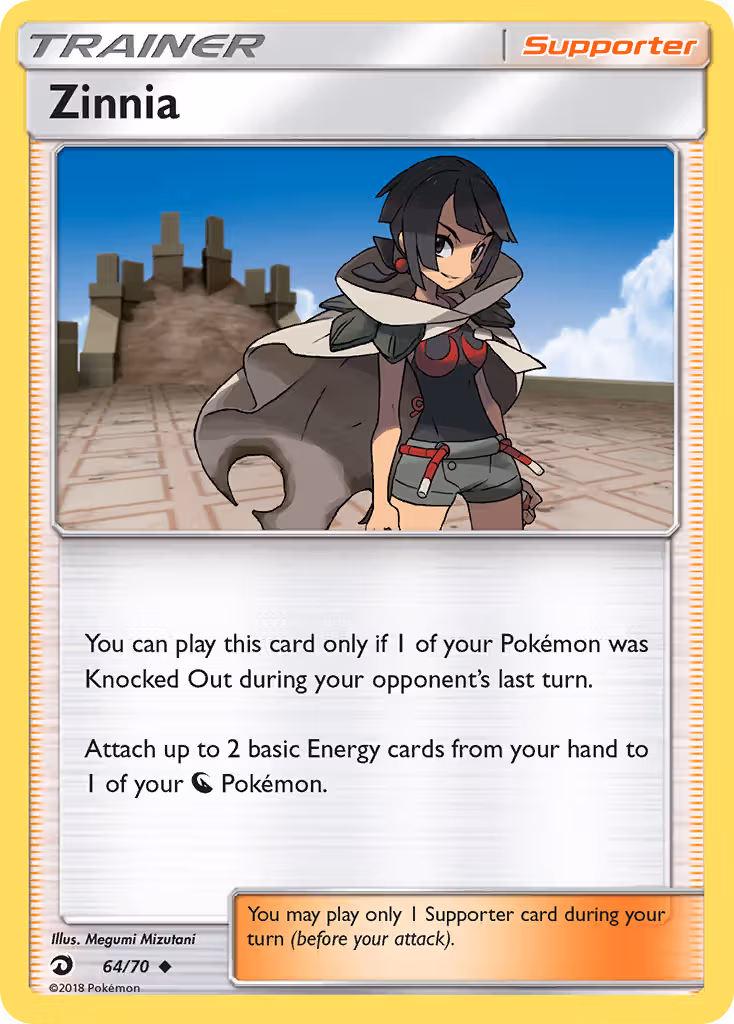 Zinnia 64/70 Pokemon card