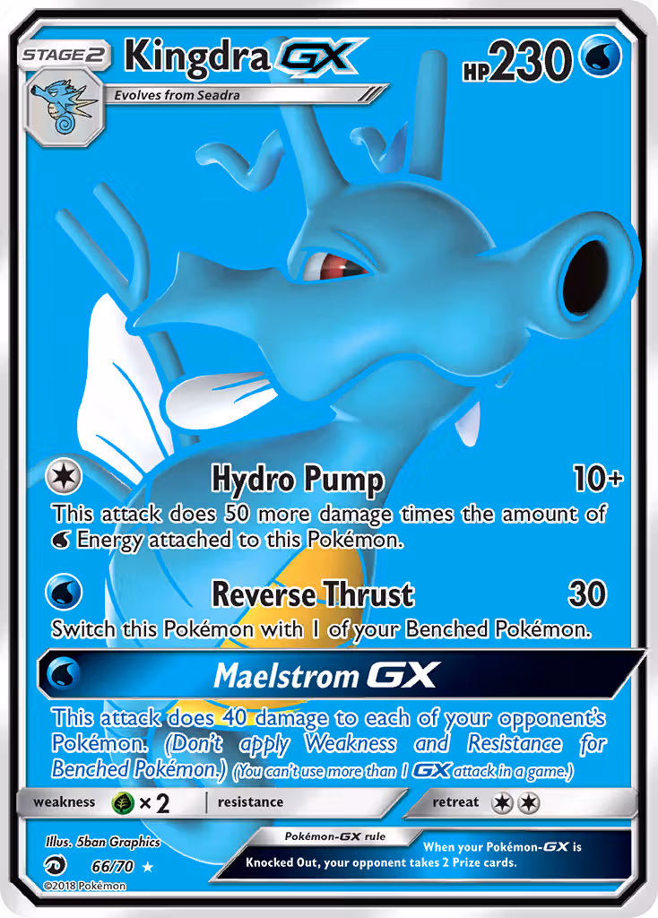 Kingdra GX 66/70 Pokemon card
