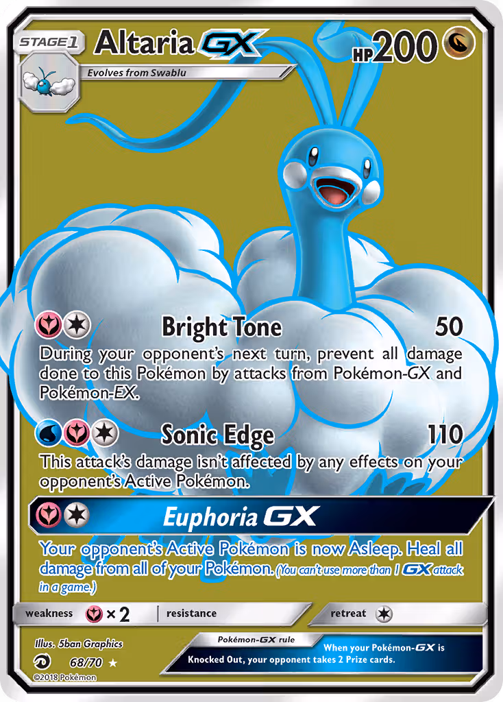 Altaria GX 68/70 Pokemon card