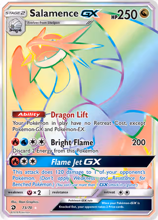 Salamence GX 73/70 Pokemon card