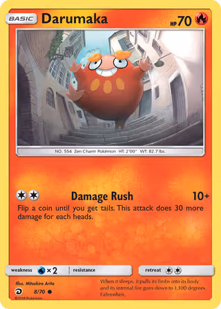 Darumaka 8/70 Pokemon card