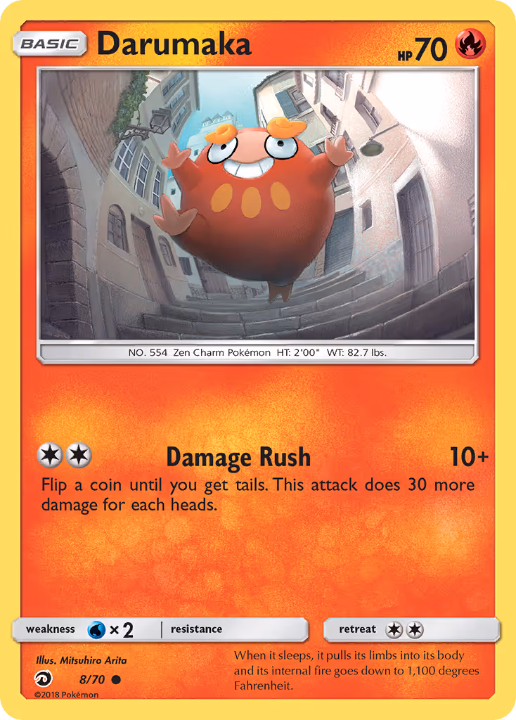 Darumaka 8/70 Pokemon card