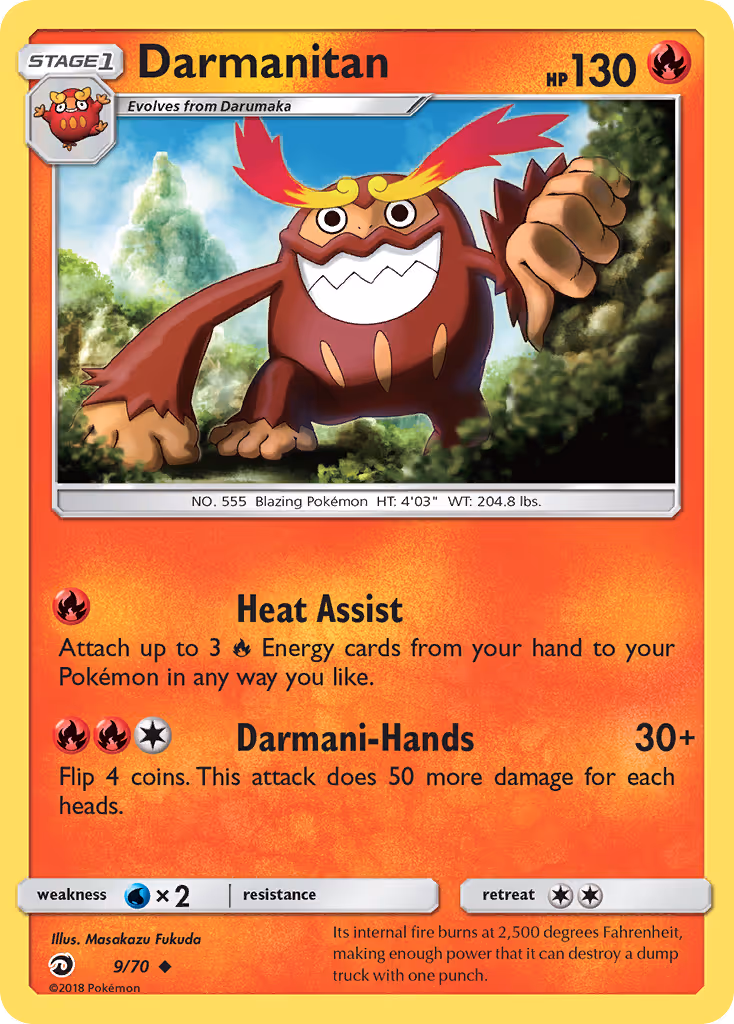 Darmanitan 9/70 Pokemon card