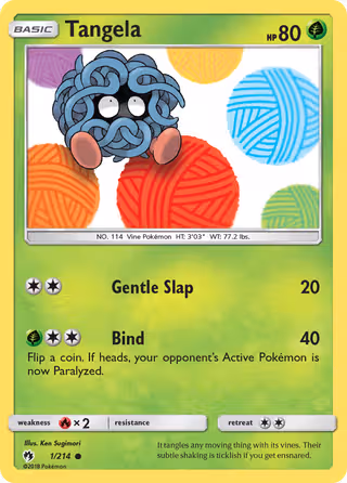 Tangela 1/214 Pokemon card