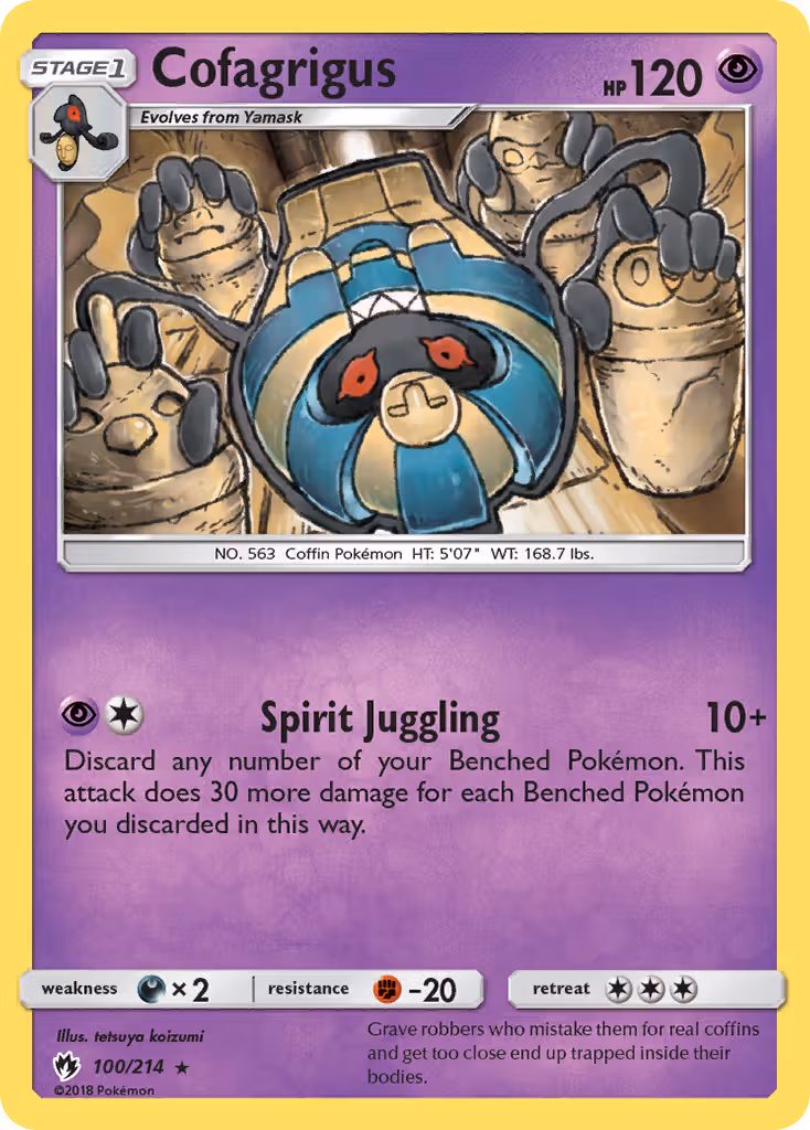 Cofagrigus 100/214 Pokemon card
