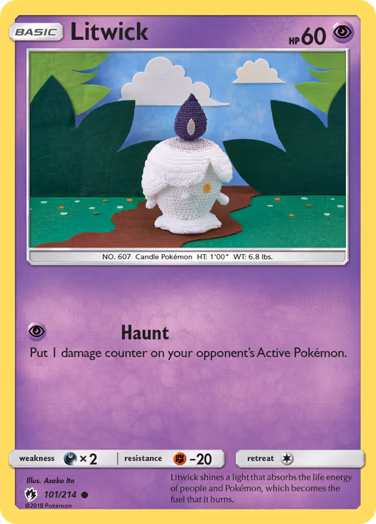 Litwick 101/214 Pokemon card