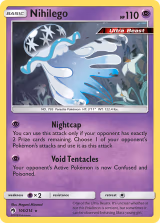 Nihilego 106/214 Pokemon card
