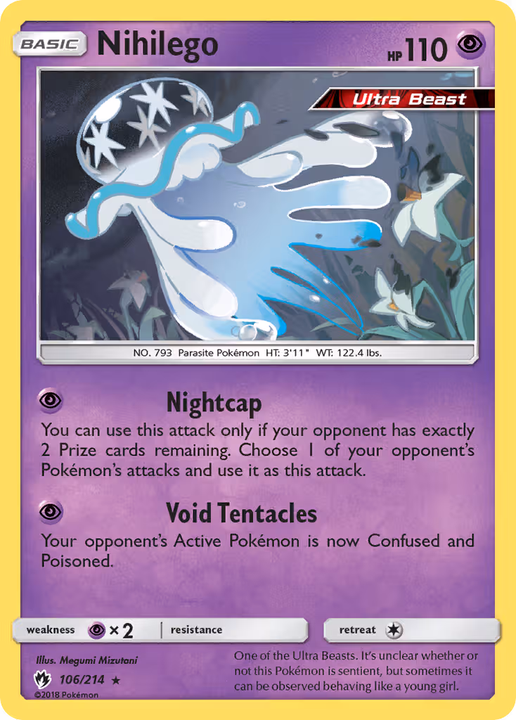 Nihilego 106/214 Pokemon card