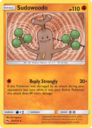 Sudowoodo 110/214 Pokemon card