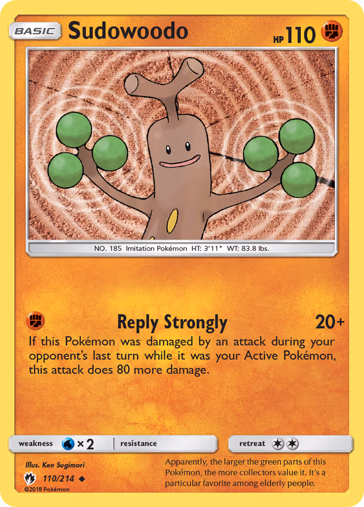 Sudowoodo 110/214 Pokemon card