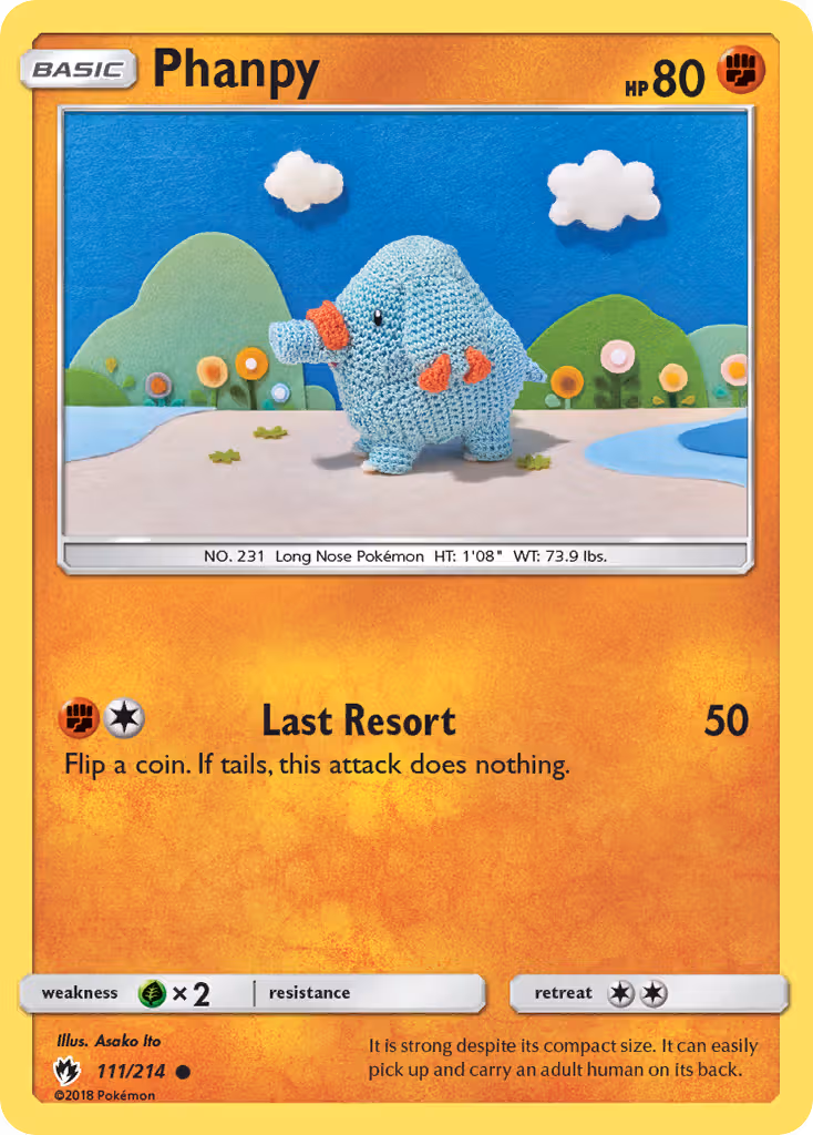 Phanpy 111/214 Pokemon card