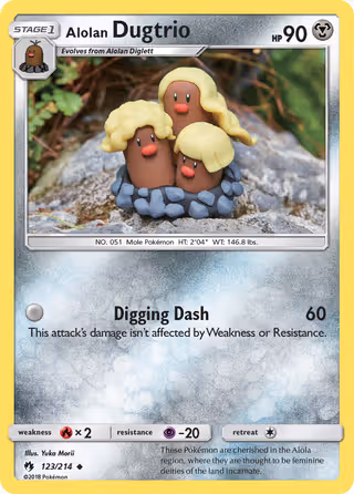 Alolan Dugtrio 123/214 Pokemon card