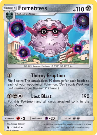Forretress 124/214 Pokemon card