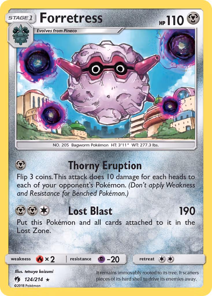 Forretress 124/214 Pokemon card