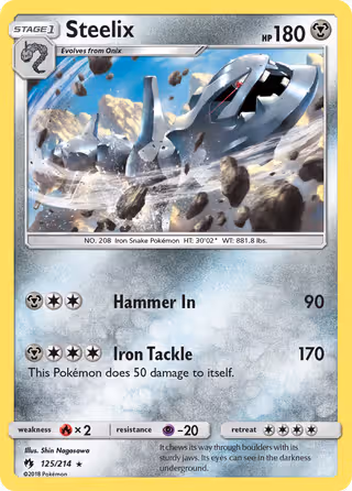 Steelix 125/214 Pokemon card