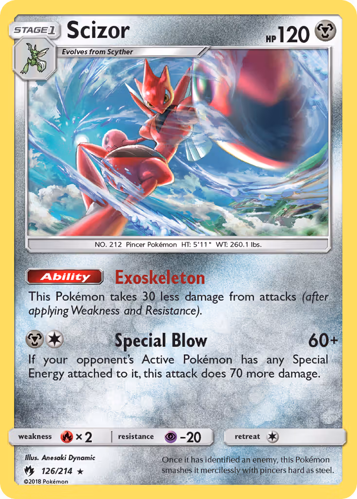 Scizor 126/214 Pokemon card