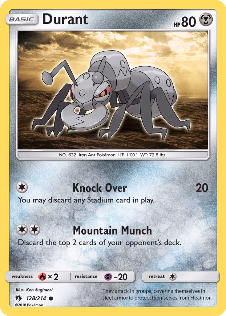 Durant 128/214 Pokemon card