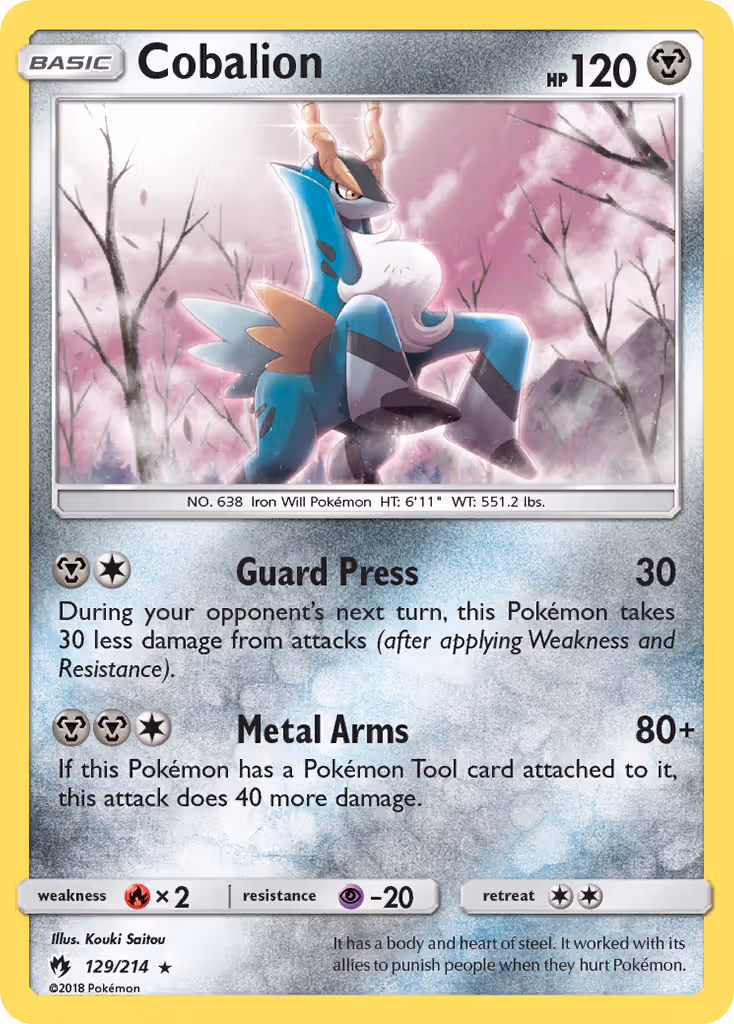Cobalion 129/214 Pokemon card